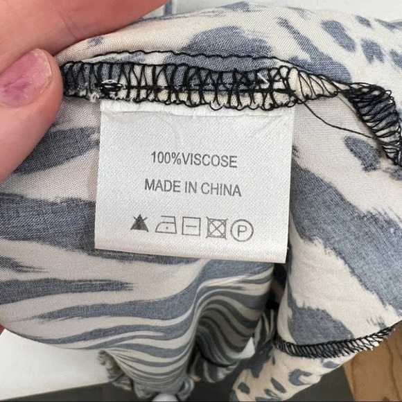 Melissa Odabash Brianna Wrap Dress Cover Up Leopard Maxi Animal Print Ruffle XS - Picture 8 of 10